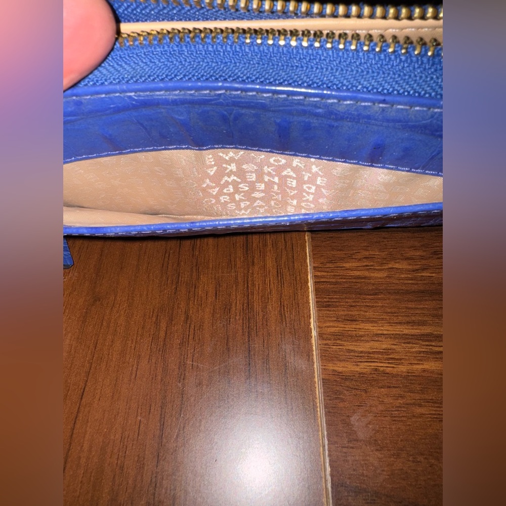 Kate Spade Cobalt Blue Rialto Place Neda Croc Leather Wallet - Picture 5 of 5